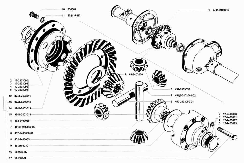 Дифференциал переднего моста