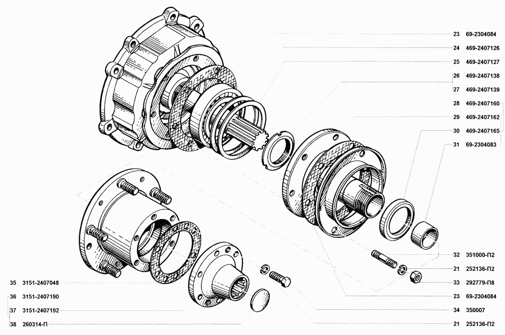 Редуктор колесный заднего моста