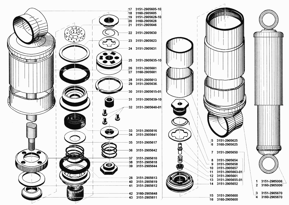 Амортизаторы передние