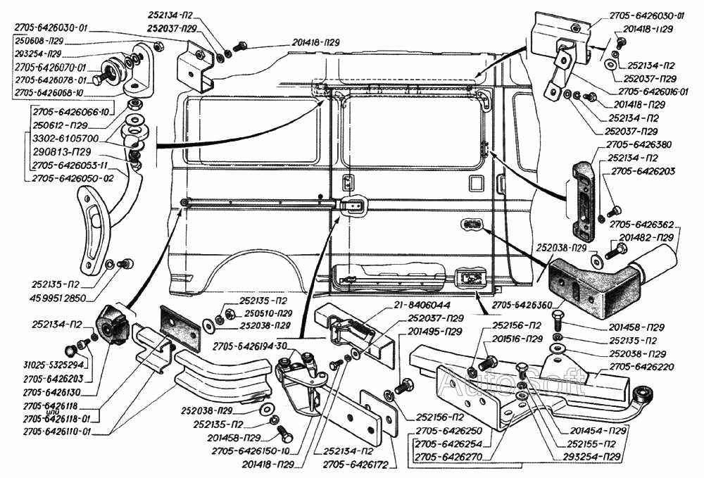 Навеска боковой двери