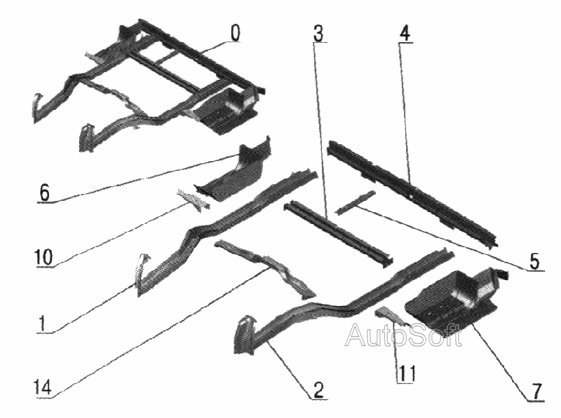 Каркас пола (2705-5101014)