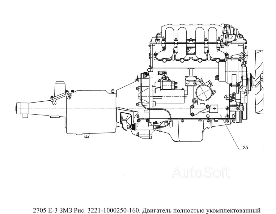 3221-1000250-160. Двигатель полностью укомплектованный