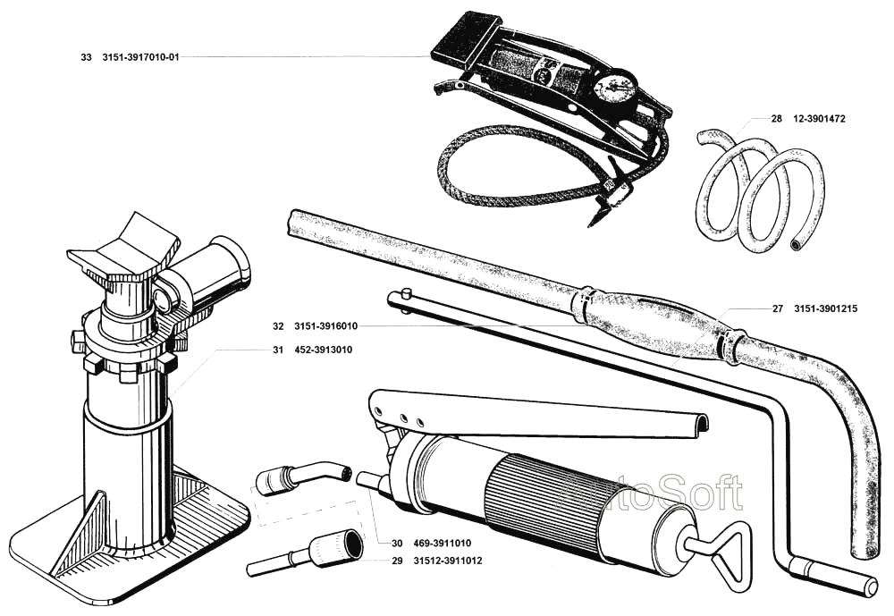 Инструмент водителя и принадлежности