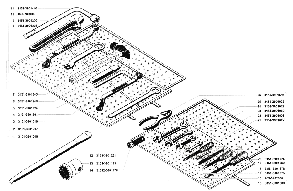 Инструмент водителя и принадлежности