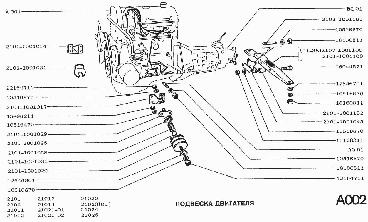 Подвеска двигателя