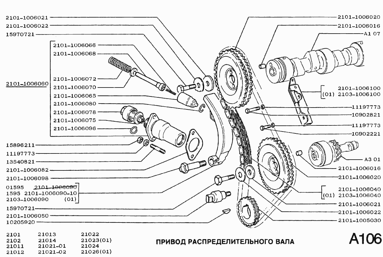 Привод распределительного вала