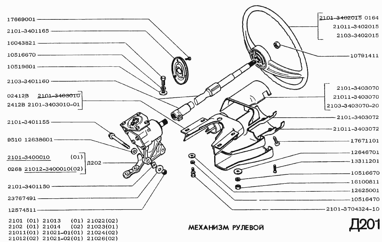 Механизм рулевой