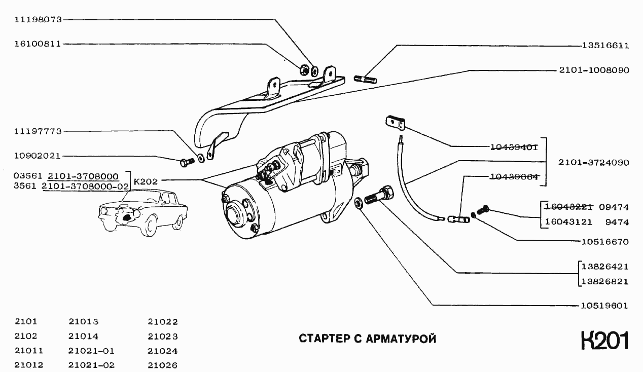 Стартер с арматурой