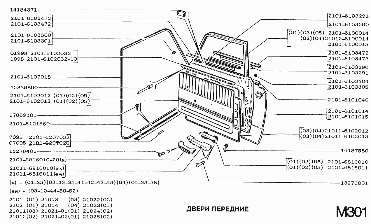 Двери передние