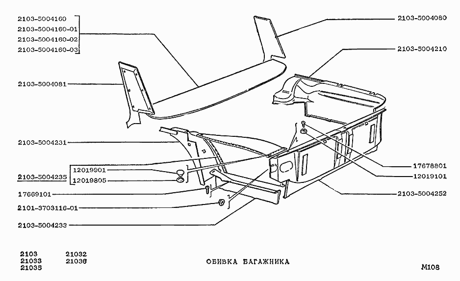 Обивка багажника