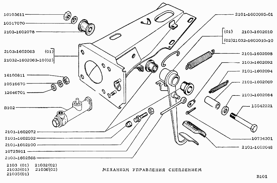 Механизм управления сцеплением