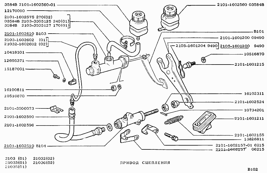 Привод сцепления