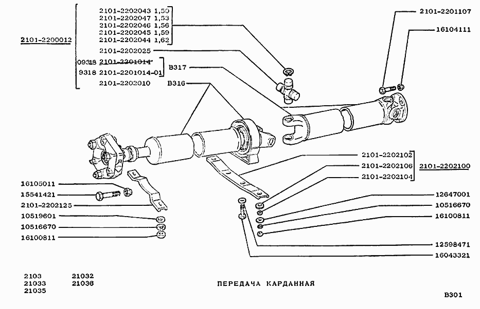 Передача карданная