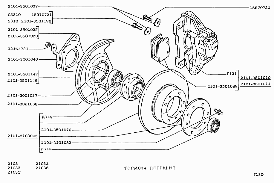 Тормоза передние