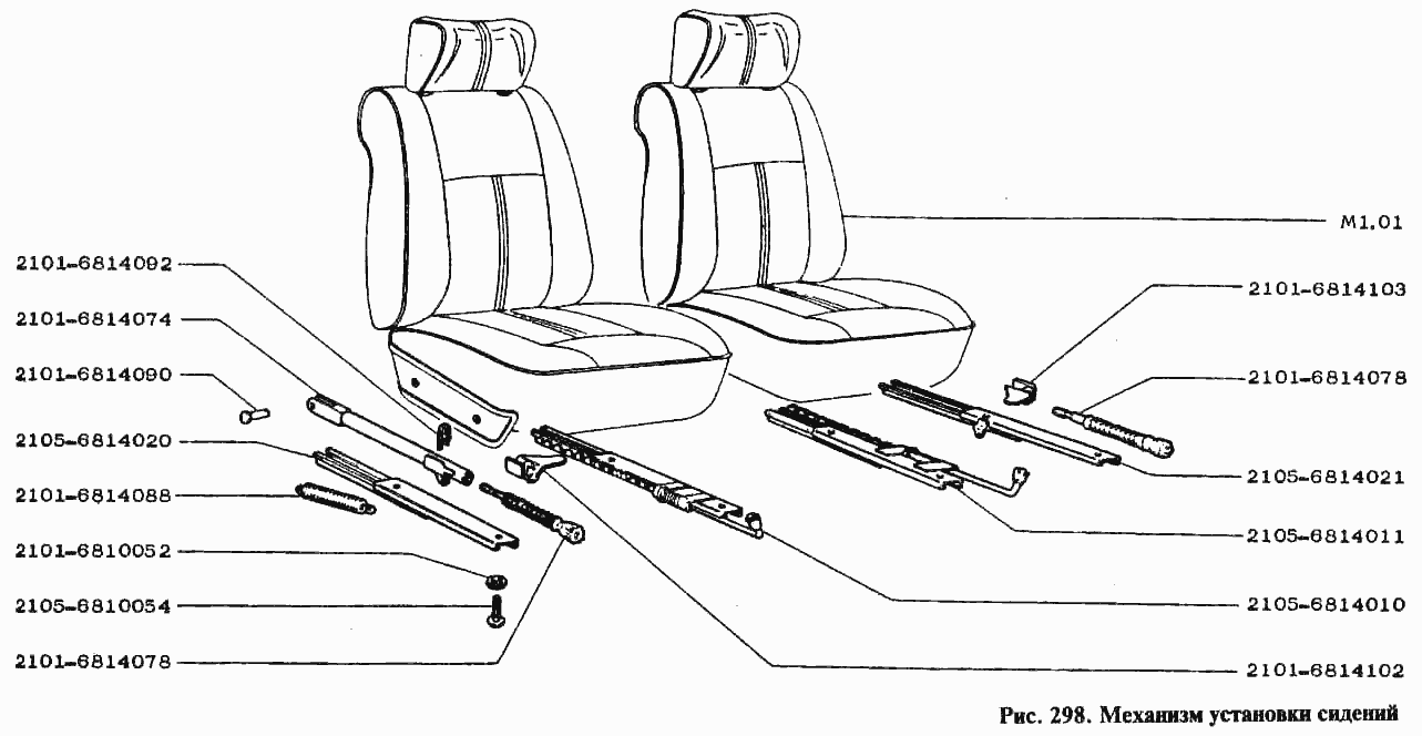 Механизм установки сидений