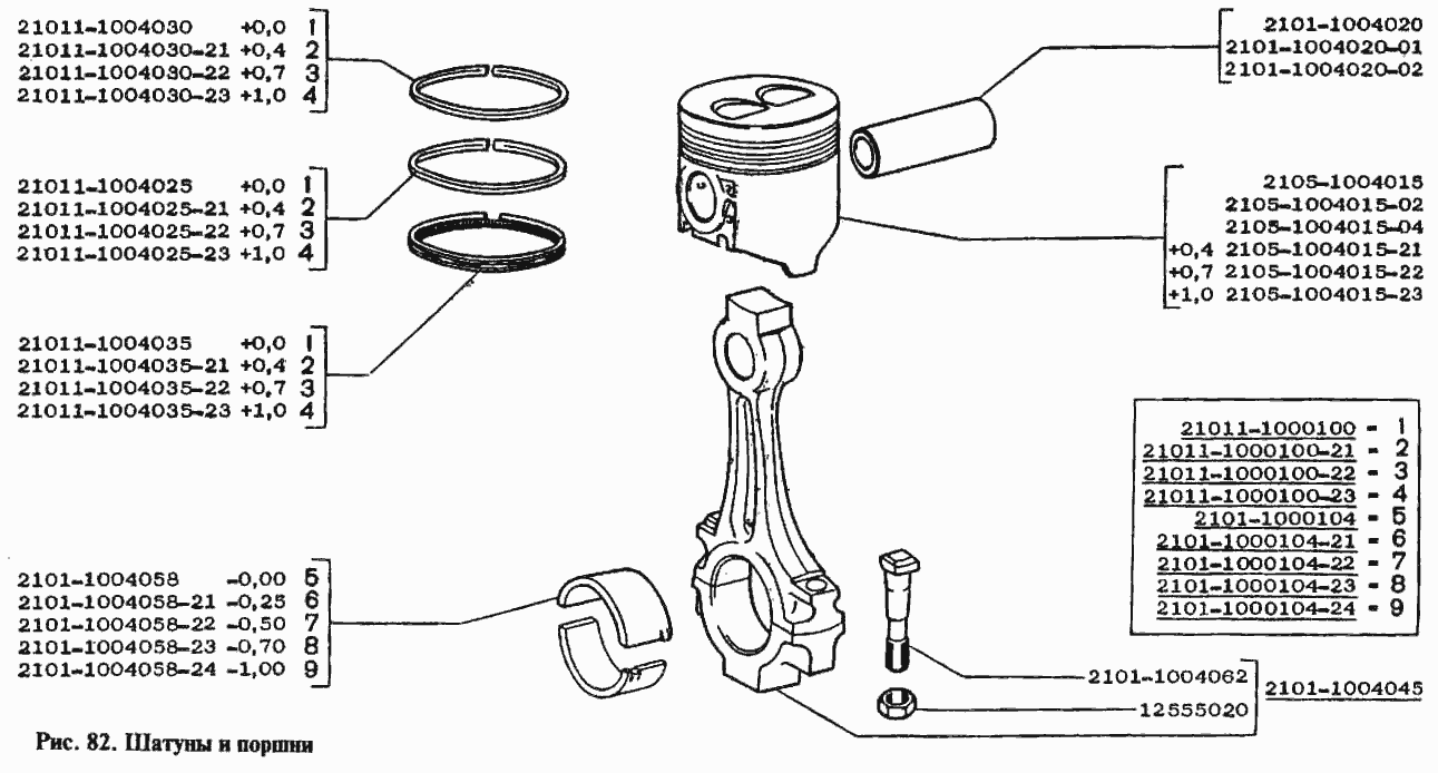 Шатуны и поршни