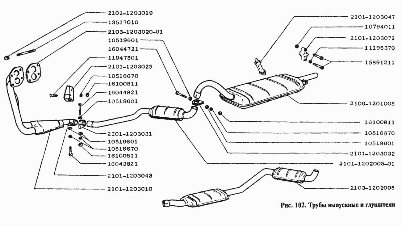 Трубы выпускные и глушители