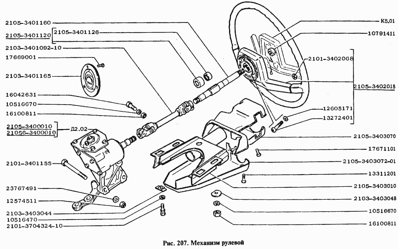 Механизм рулевой