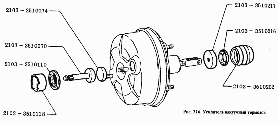 Усилитель вакуумный тормозов