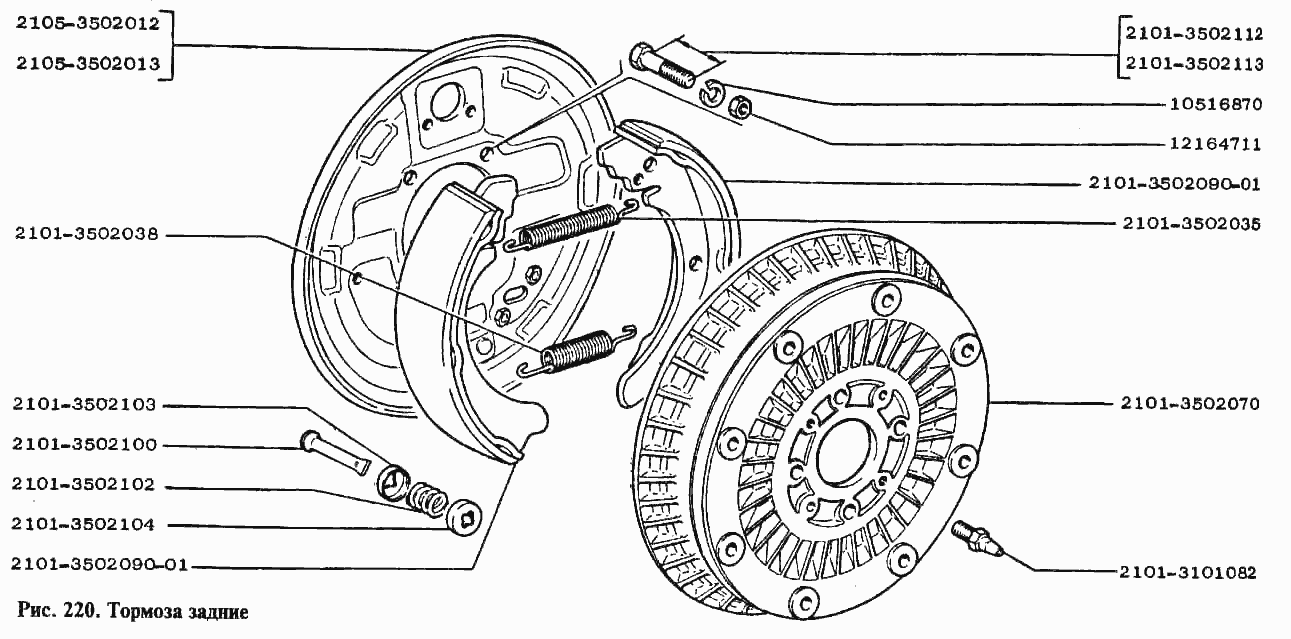 Тормоза задние