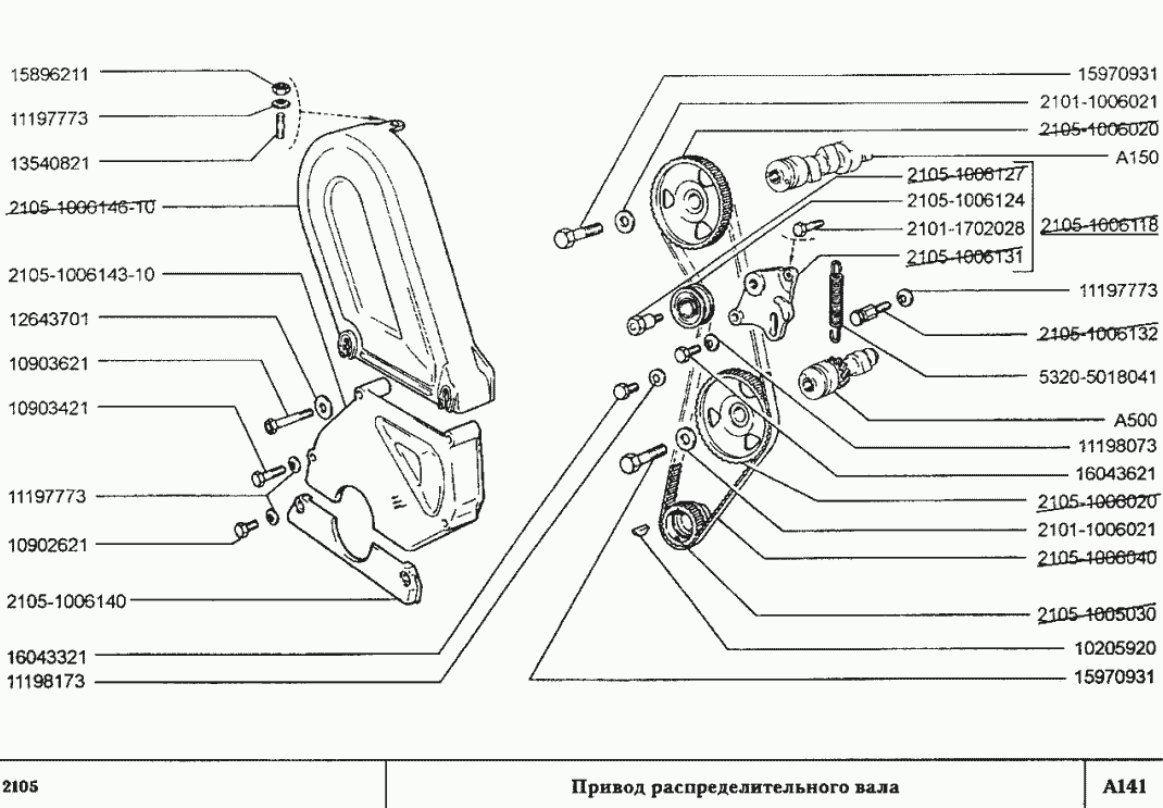 Привод распределительного вала