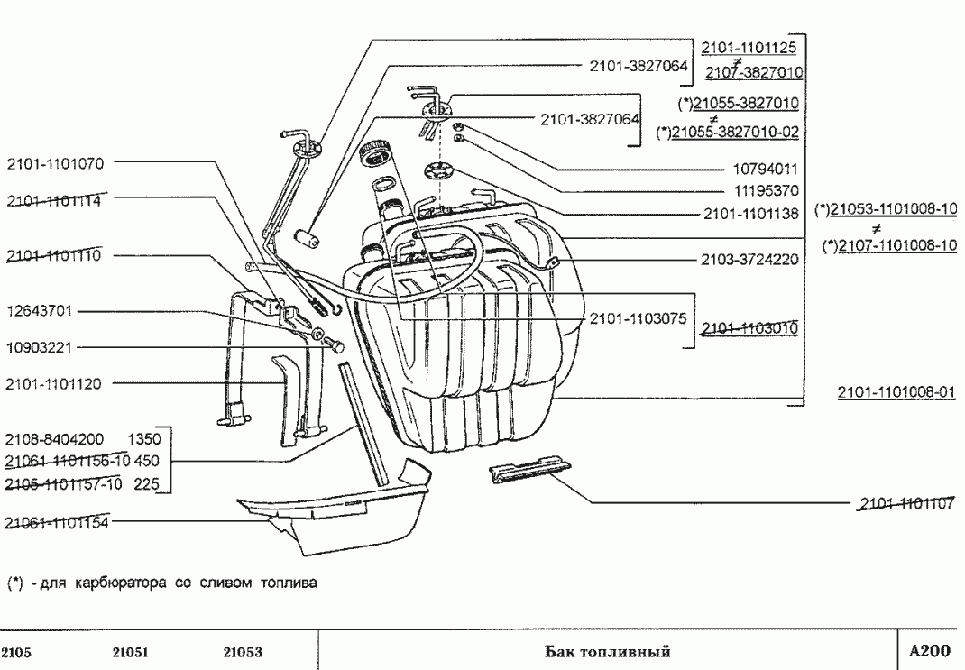Бак топливный