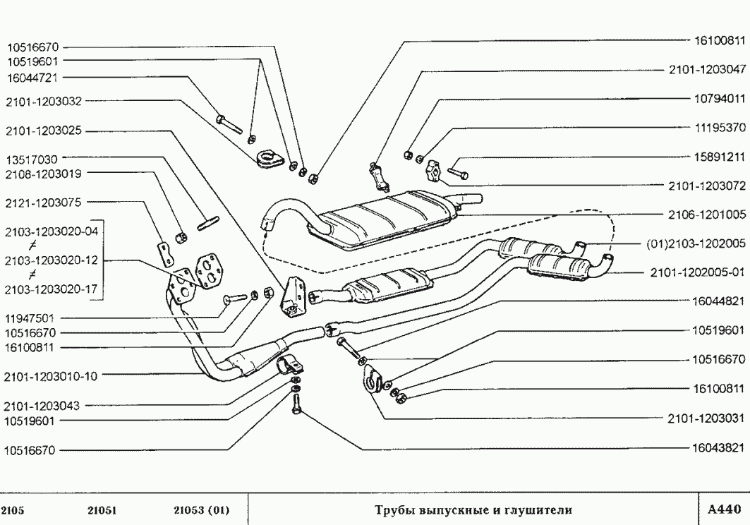 Трубы выпускные и глушители