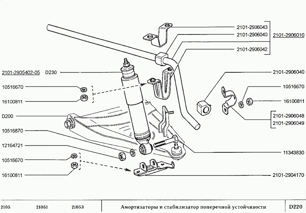 Амортизаторы и стабилизатор поперечной устойчивости