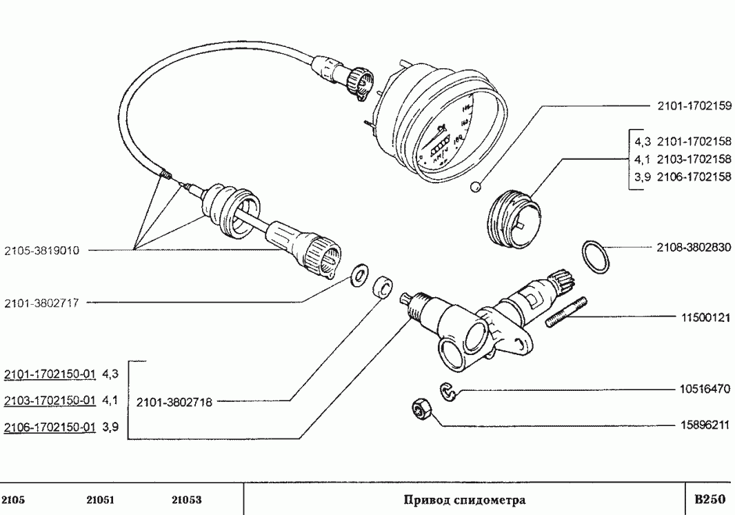 Привод спидометра