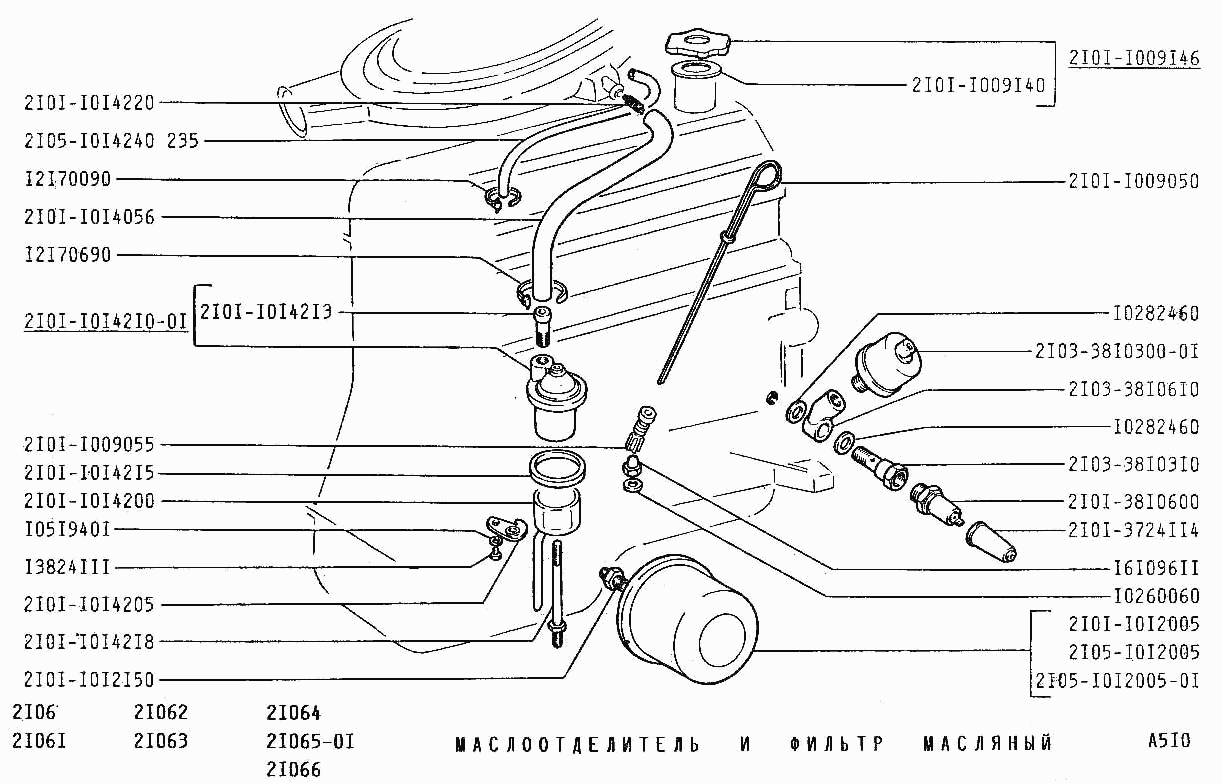 Маслоотделитель и фильтр масляный
