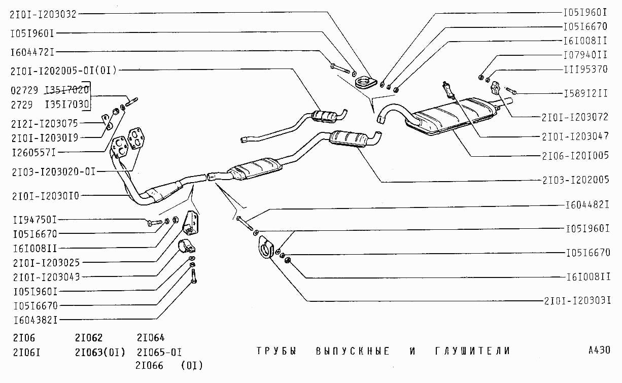 Трубы выпускные и глушители