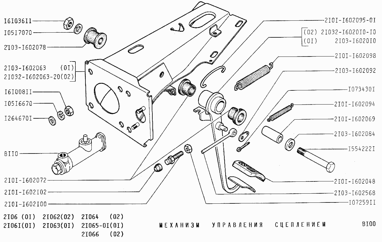 Механизм управления сцеплением