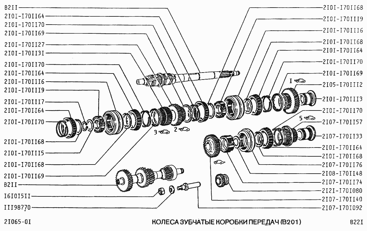 Колеса зубчатые коробки передач (В201)