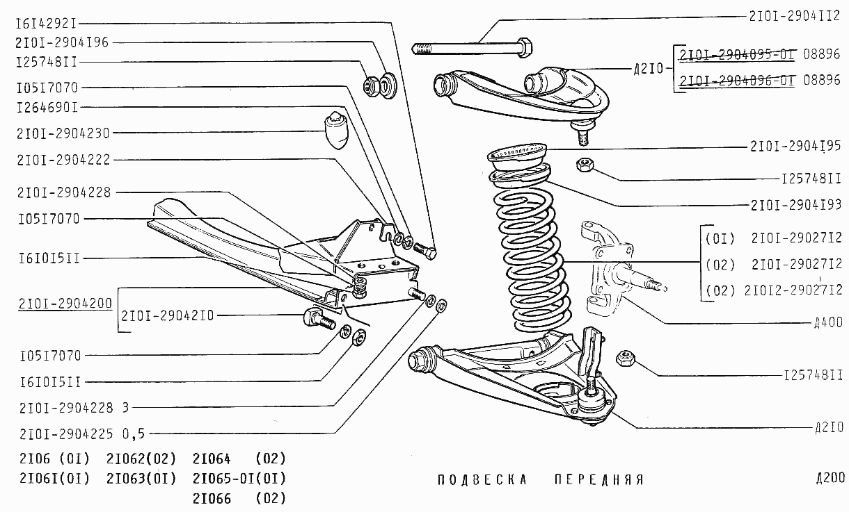 Подвеска передняя