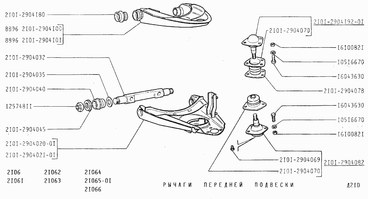 Рычаги передней подвески
