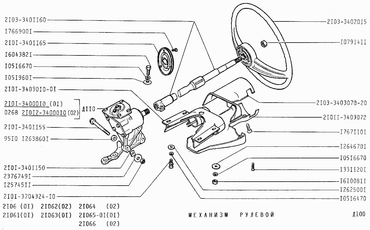 Механизм рулевой