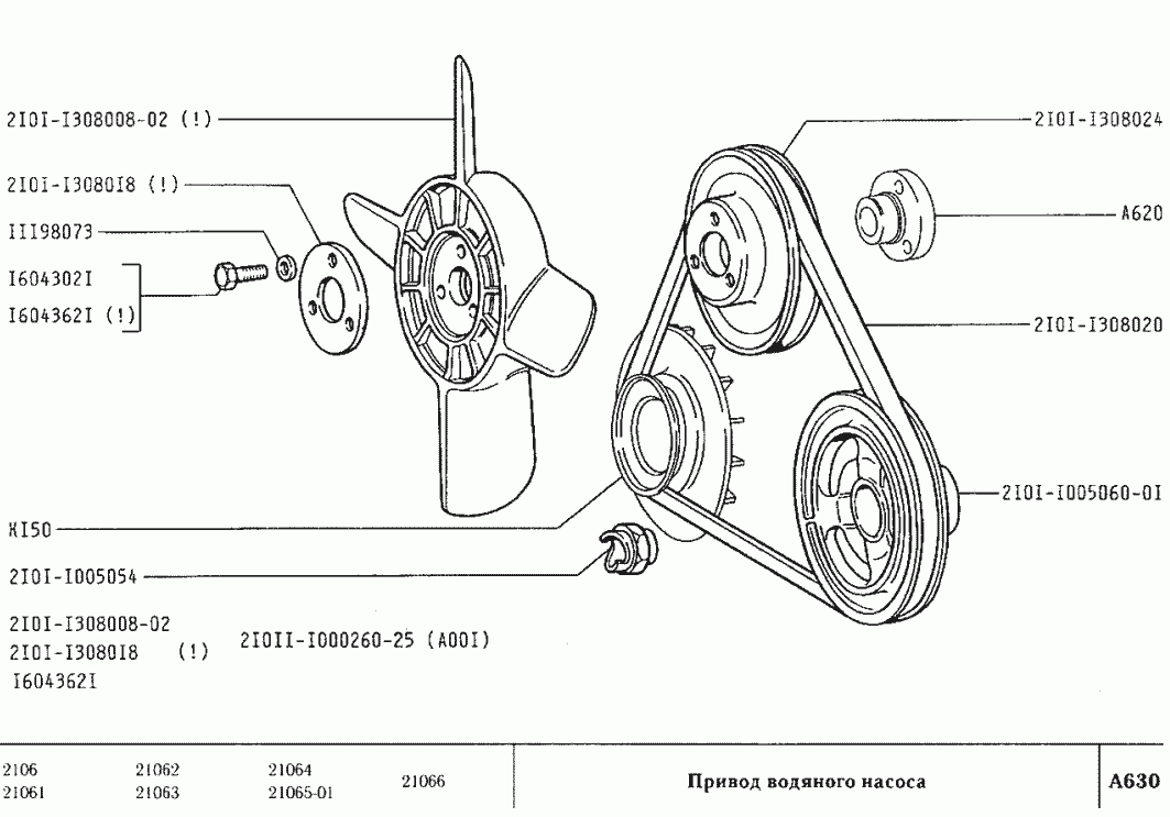 Привод водяного насоса
