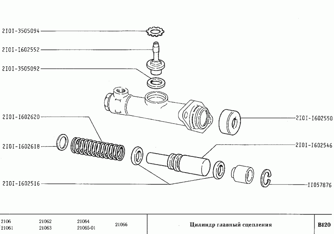 Цилиндр главный сцепления