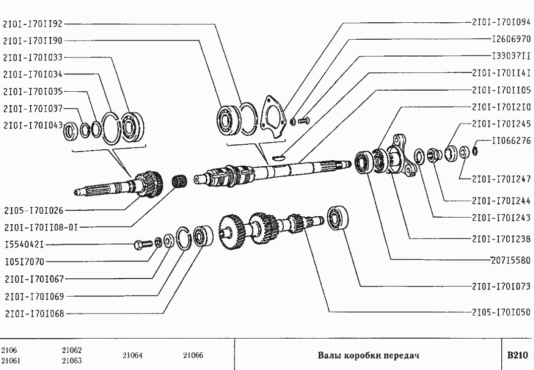 Валы коробки передач