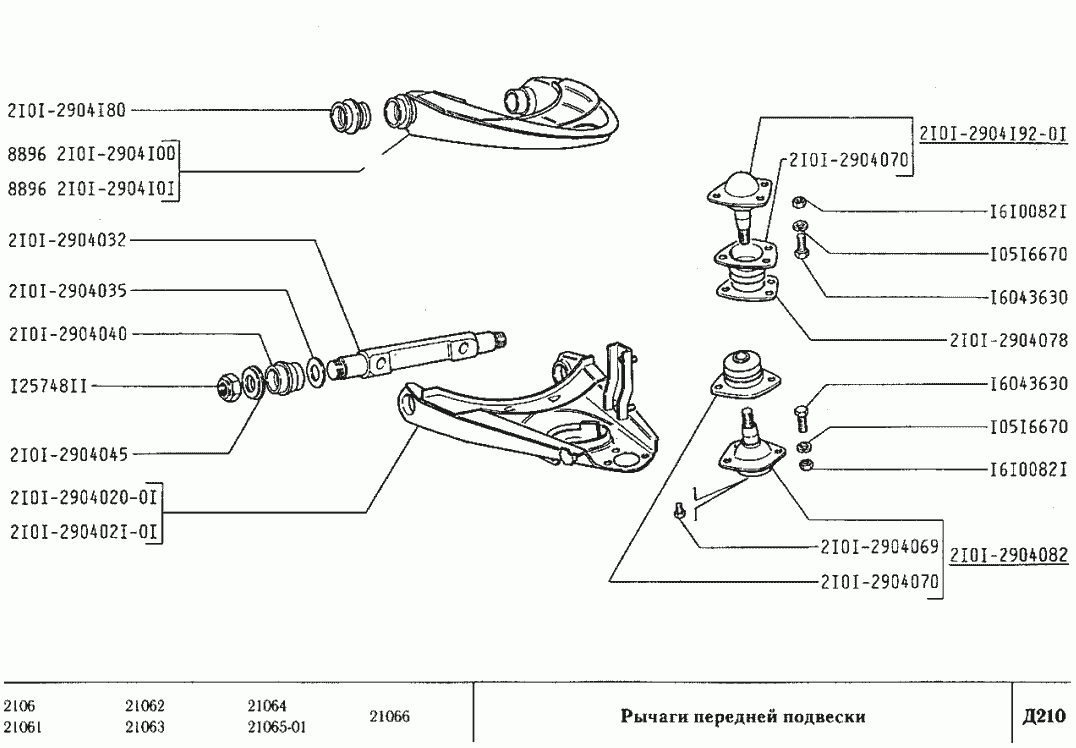 Рычаги передней подвески