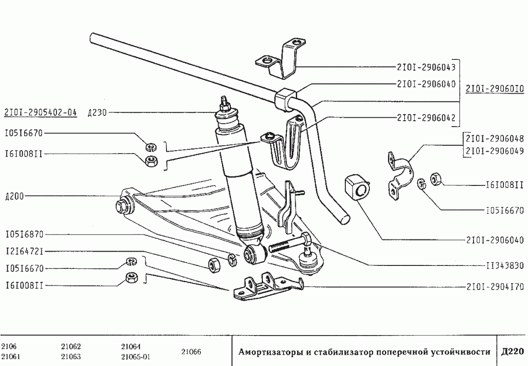 Амортизаторы и стабилизатор поперечной устойчивости