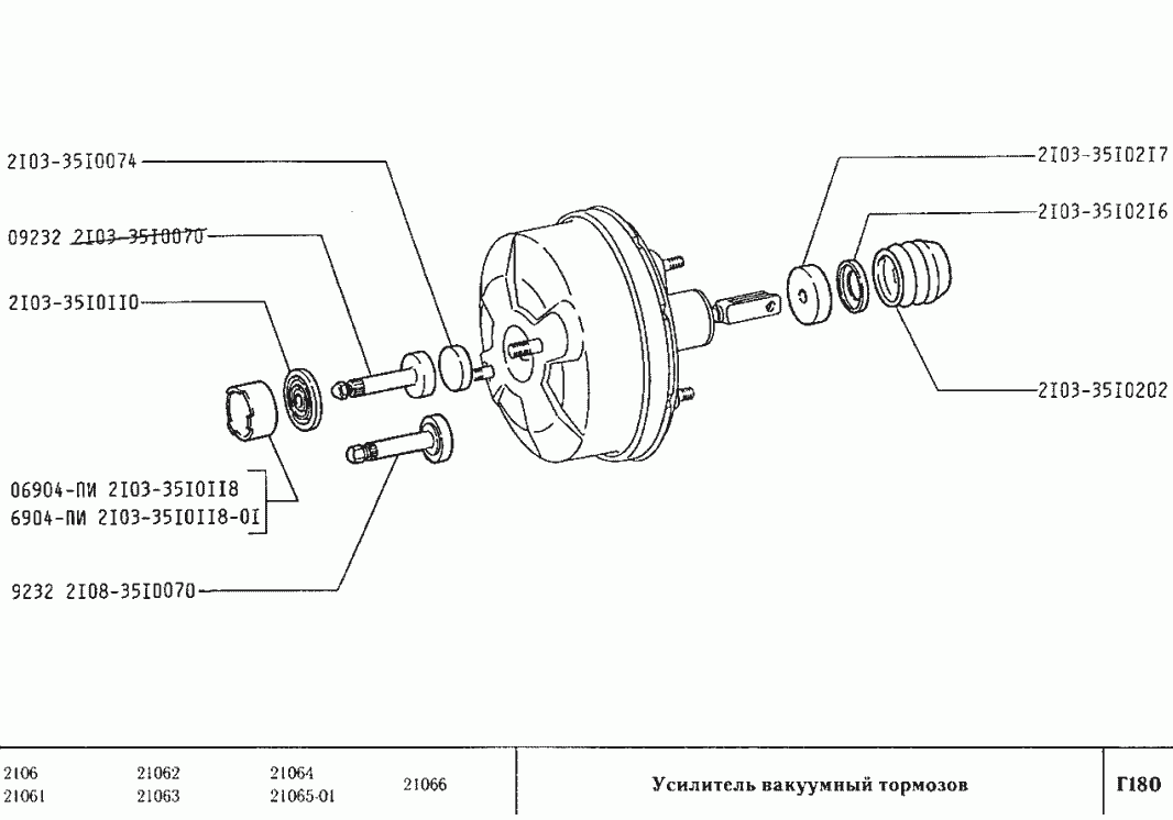 Усилитель вакуумный тормозов