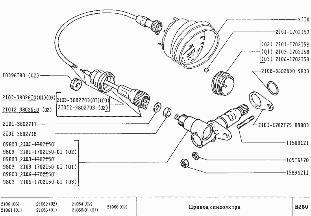 Привод спидометра