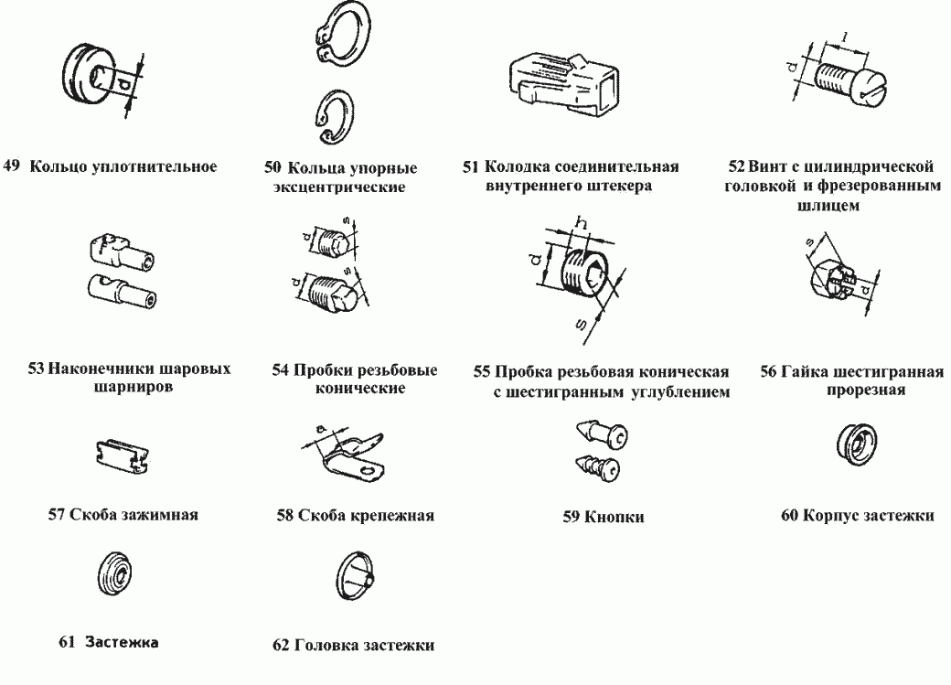 Кольца, колодки, пробки