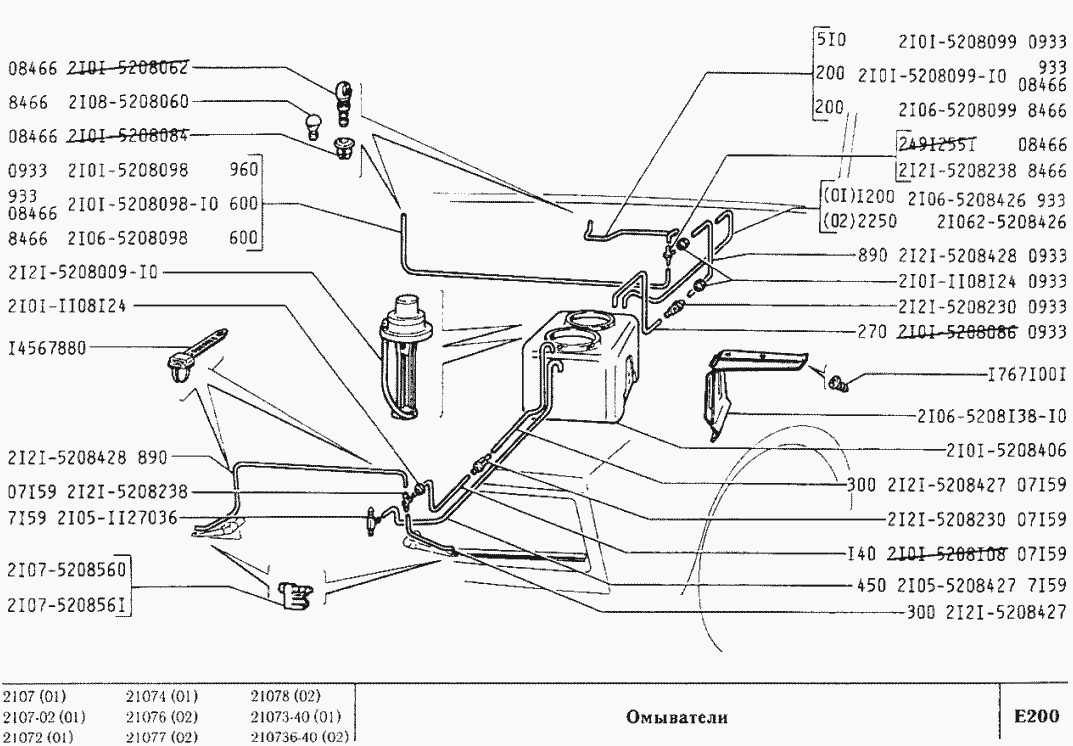 Омыватели передние
