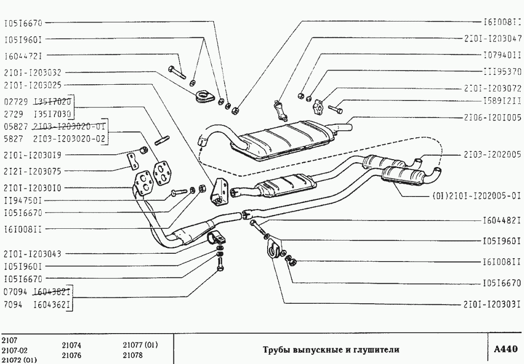 Трубы выпускные и глушители