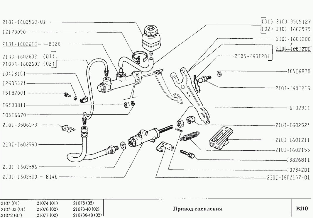 Привод сцепления
