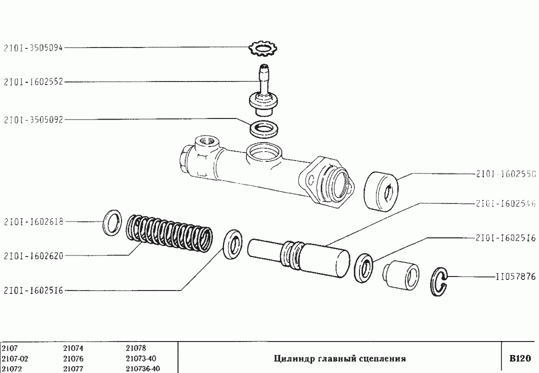 Цилиндр главный сцепления