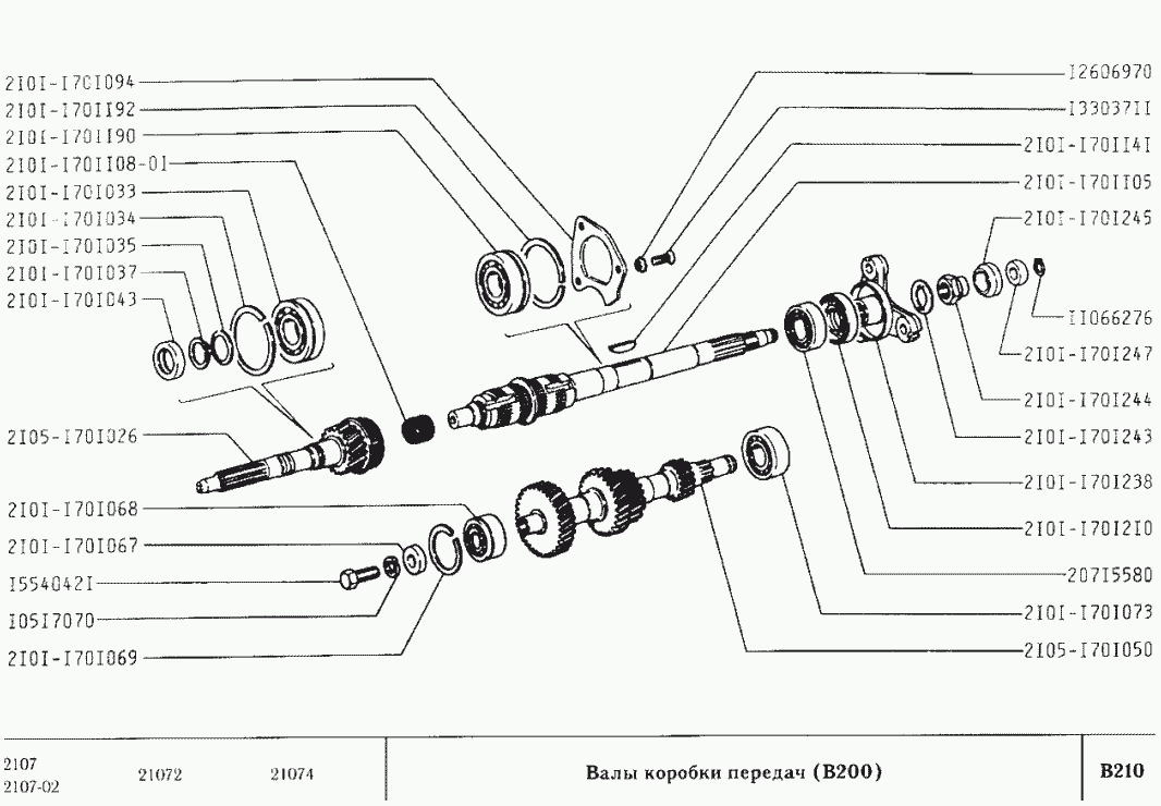 Валы коробки передач