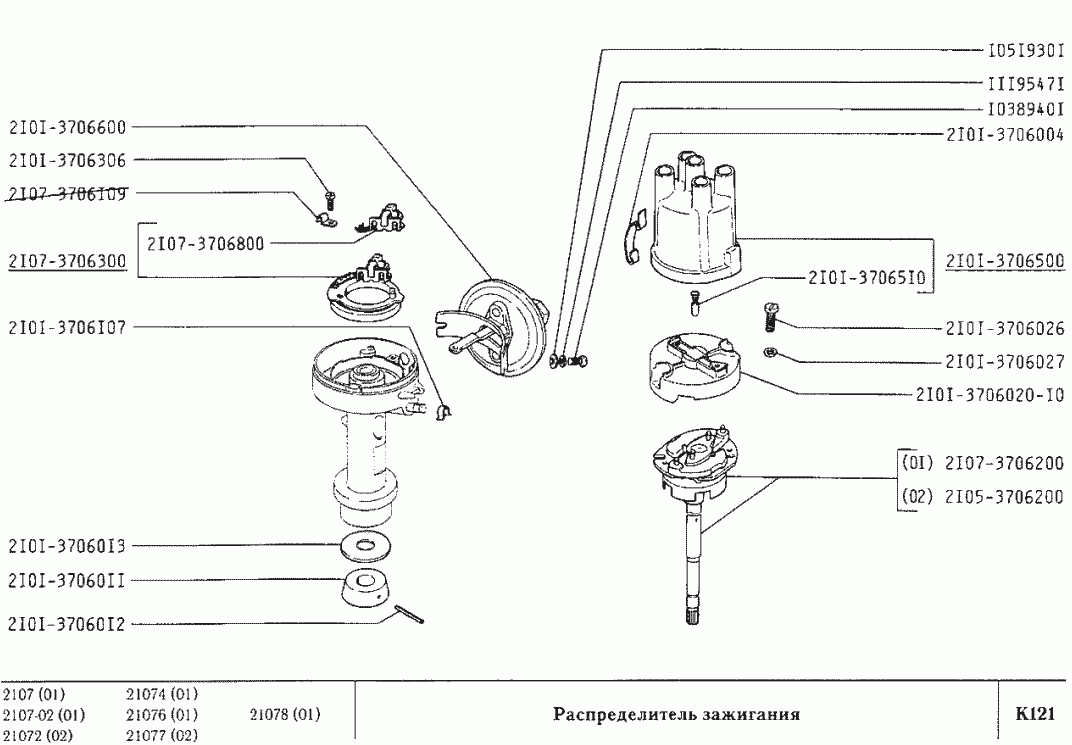 Распределитель зажигания